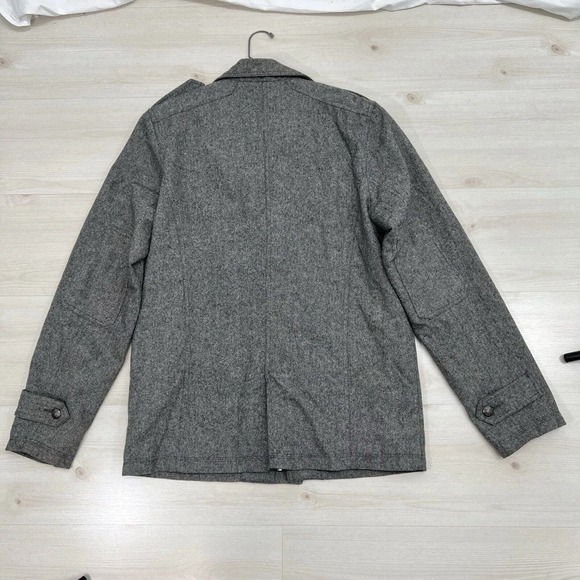 Buckle BKE Jacket Mens Medium Gray Wool Blend Western Cowboy Lined Snap And Zip - Picture 11 of 16